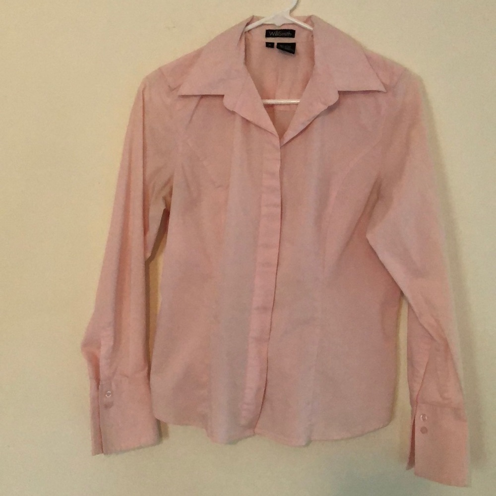 Pink button down shirt